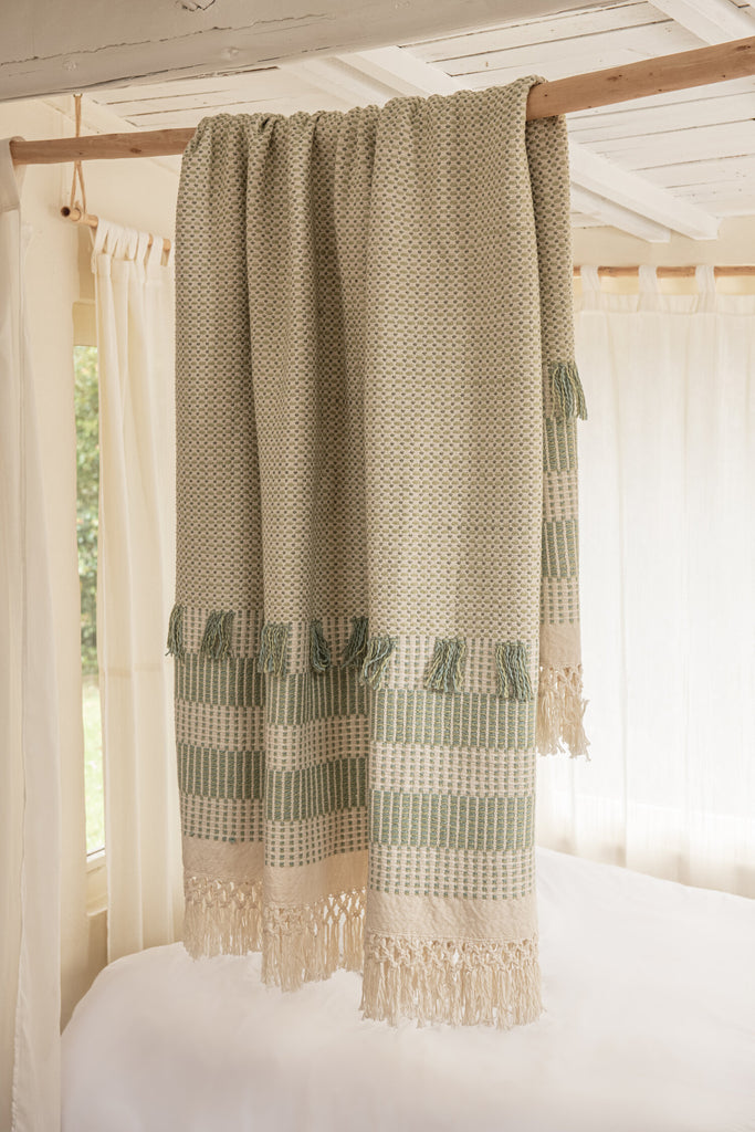 Feijoa Green Oversized Throw Blanket