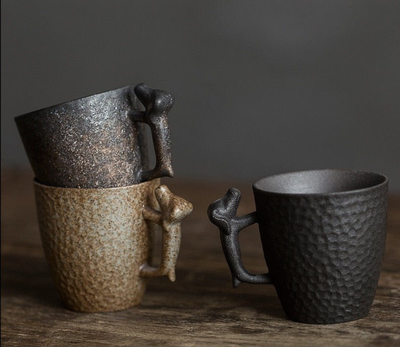 Le Chien Coffee Cup | Rustic Puppy Handle Coffee Mug